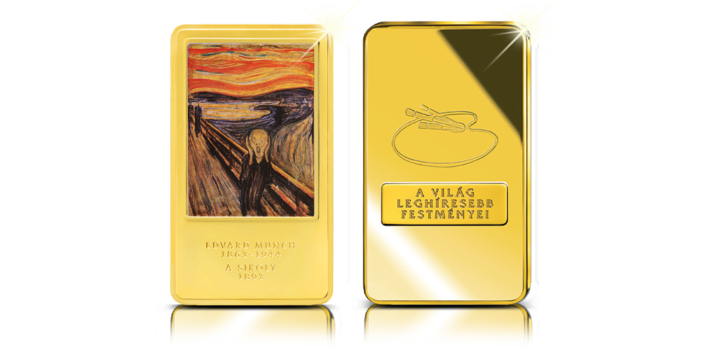Magyar Éremkibocsátó Kft. - Világhírű Edvard Munch festmény színarany bevontú érmen
