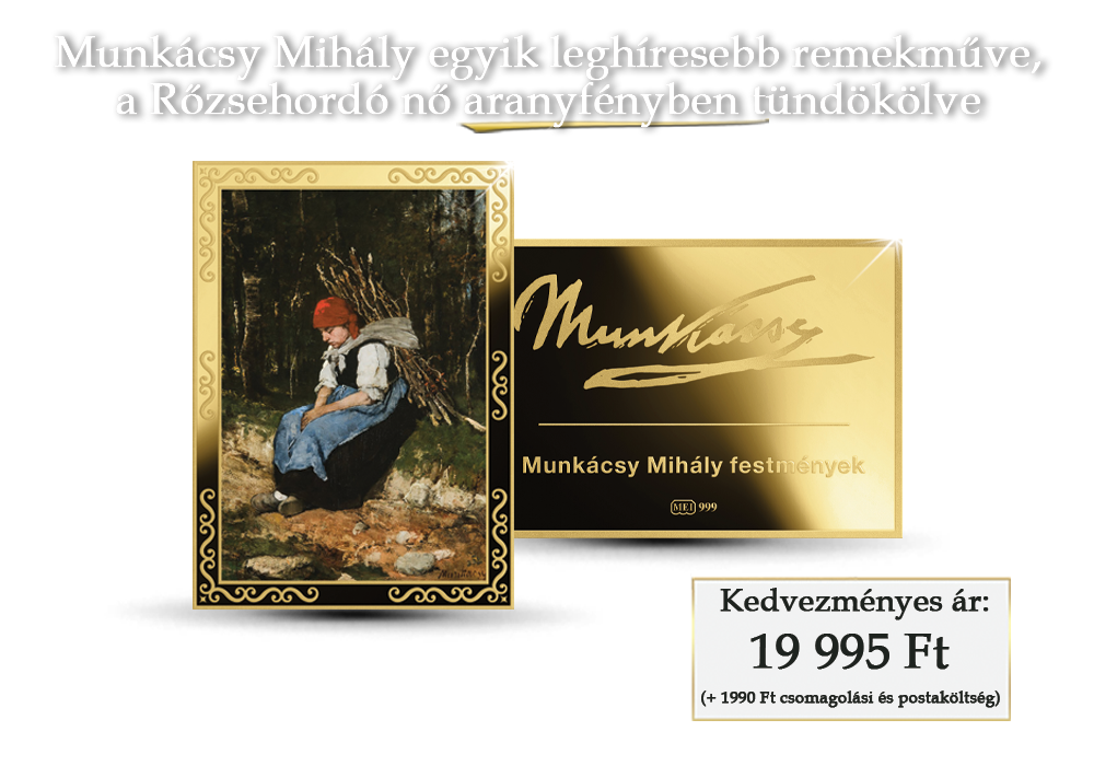 Munk&aacute;cs Mih&aacute;ly festm&eacute;nyek sz&iacute;narany &eacute;rmeken
