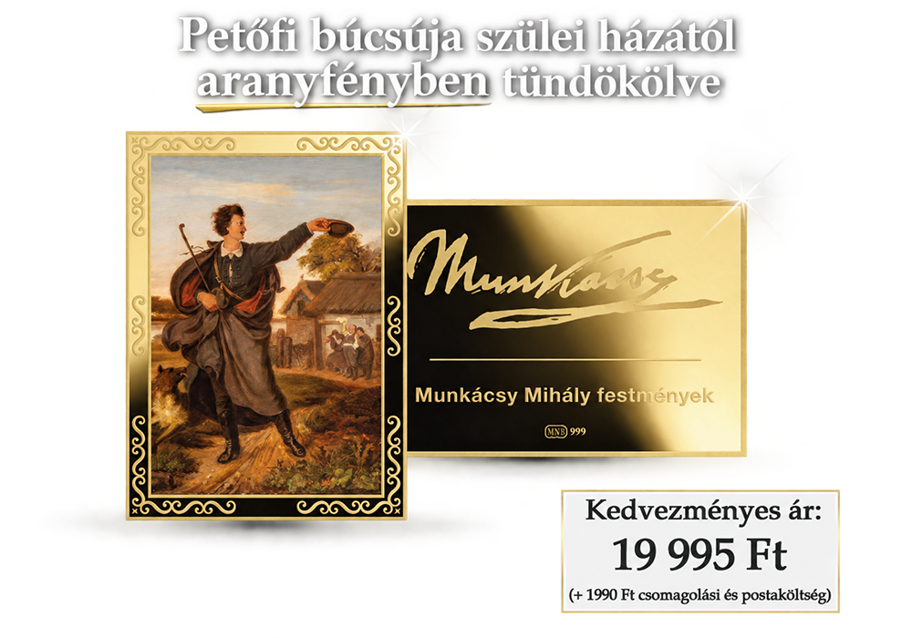 Munk&aacute;cs Mih&aacute;ly festm&eacute;nyek sz&iacute;narany &eacute;rmeken