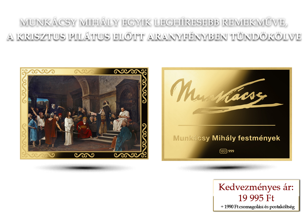 Munk&aacute;cs Mih&aacute;ly festm&eacute;nyek sz&iacute;narany &eacute;rmeken