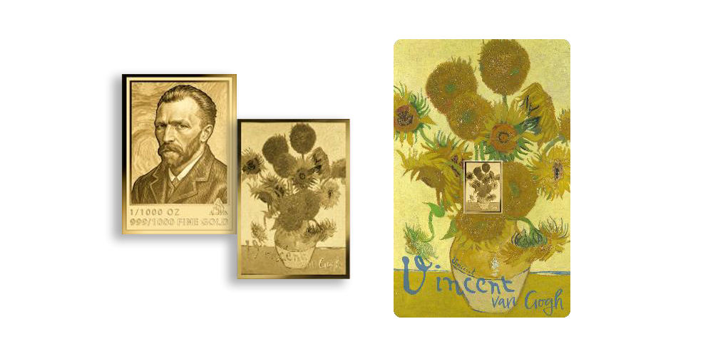 Magyar Éremkibocsátó Kft. -   Van Gogh Napraforgók festménye színaranyon