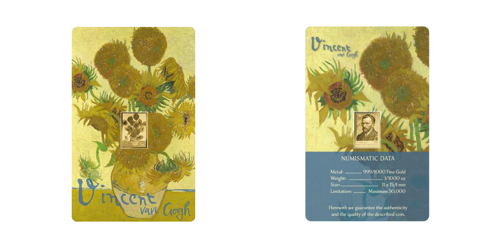 Magyar Éremkibocsátó Kft. -   Van Gogh Napraforgók festménye színaranyon