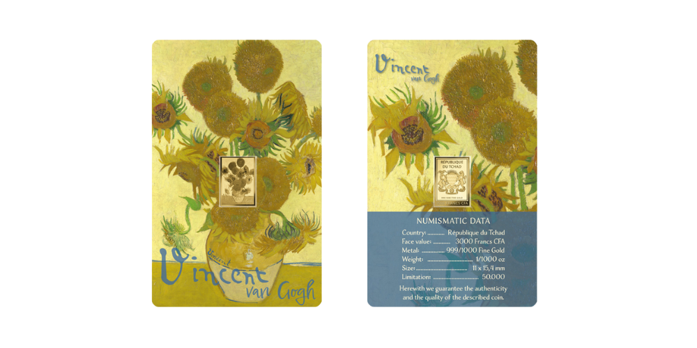 Magyar Éremkibocsátó Kft. -   Van Gogh Napraforgók festménye színaranyon
