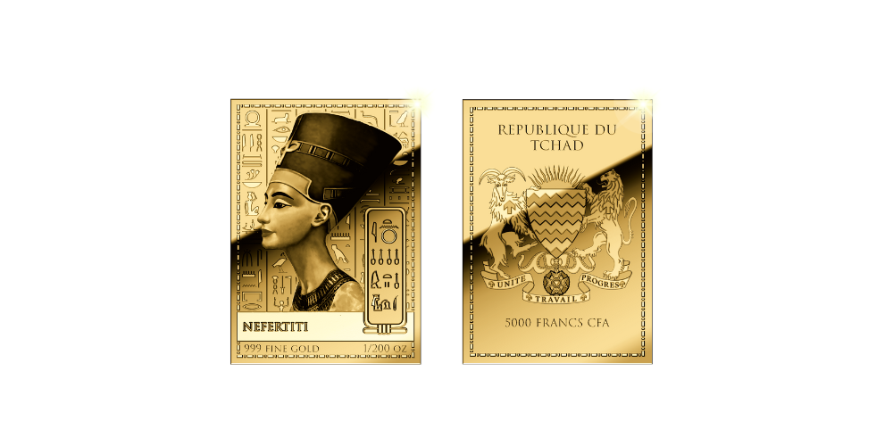 Magyar Éremkibocsátó Kft. -  Színarany Nefertiti királyné érme