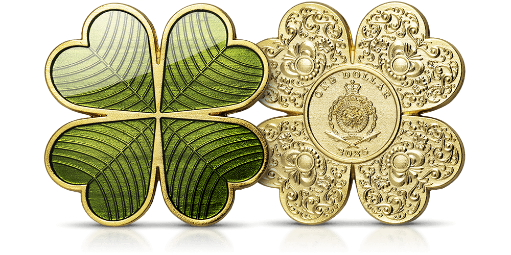 Magyar Éremkibocsátó Kft. - Négylevelű lóhere alakú színarany bevonatú érme