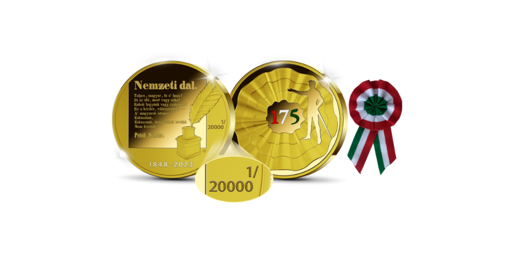 Magyar Éremkibocsátó Kft. - Nemzeti dal színarannyal bevont érem prémium