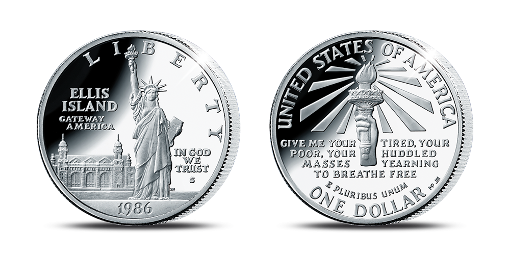 A New York-i Szabadság-szobor hivatalos ezüst érmén!