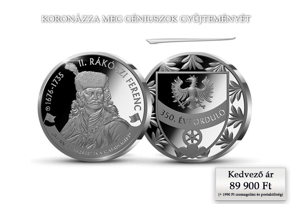 II. R&aacute;k&oacute;czi Ferenc, a szabads&aacute;gharc vez&eacute;re 1 unci&aacute;s sz&iacute;nez&uuml;st &eacute;rem
