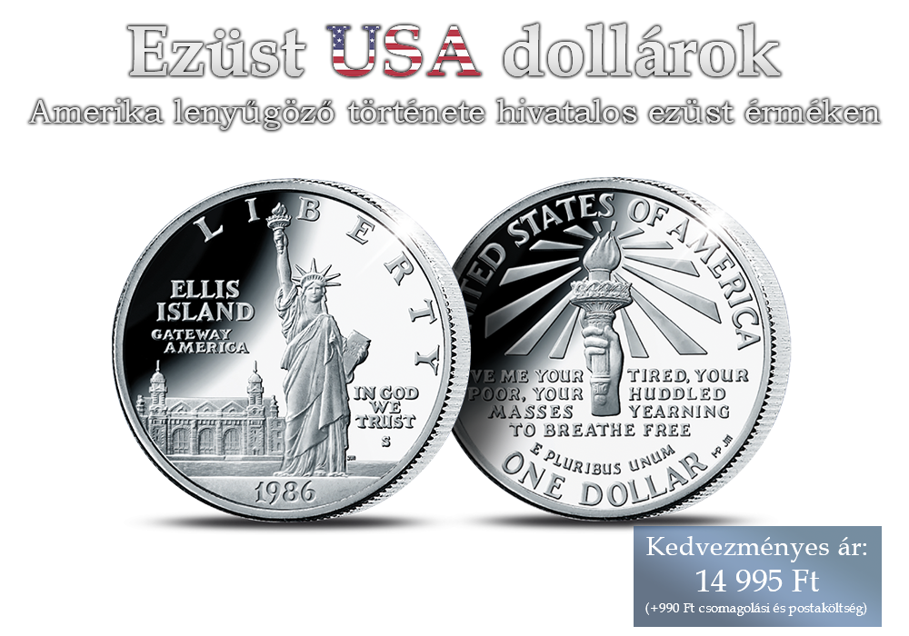Amerika lenyűgöző története hivatalos ezüst érméken!