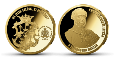 Gróf Széchenyi István színarany érmén