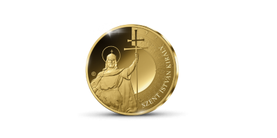 Legendás királyunk, Szent István színarany érmén