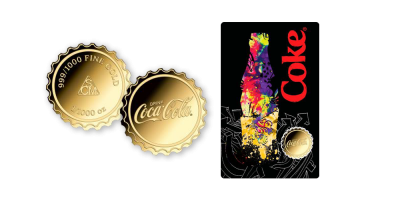 Színarany Coca-Cola kupak
