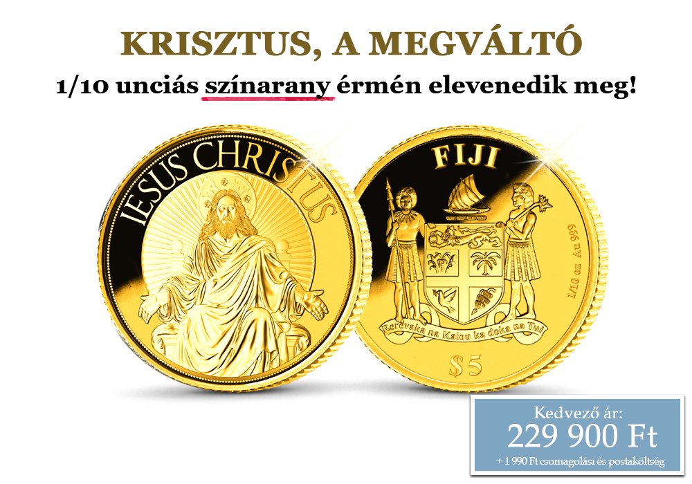 1/10 unciás színarany érmén elevenedik meg!