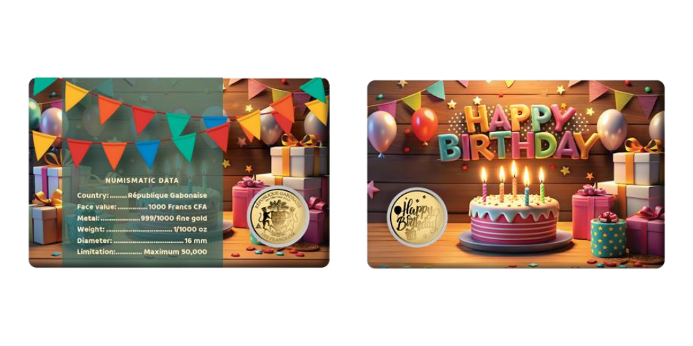 Magyar Éremkibocsátó Kft. -  Színarany Boldog szülinapot érme tartókártyában