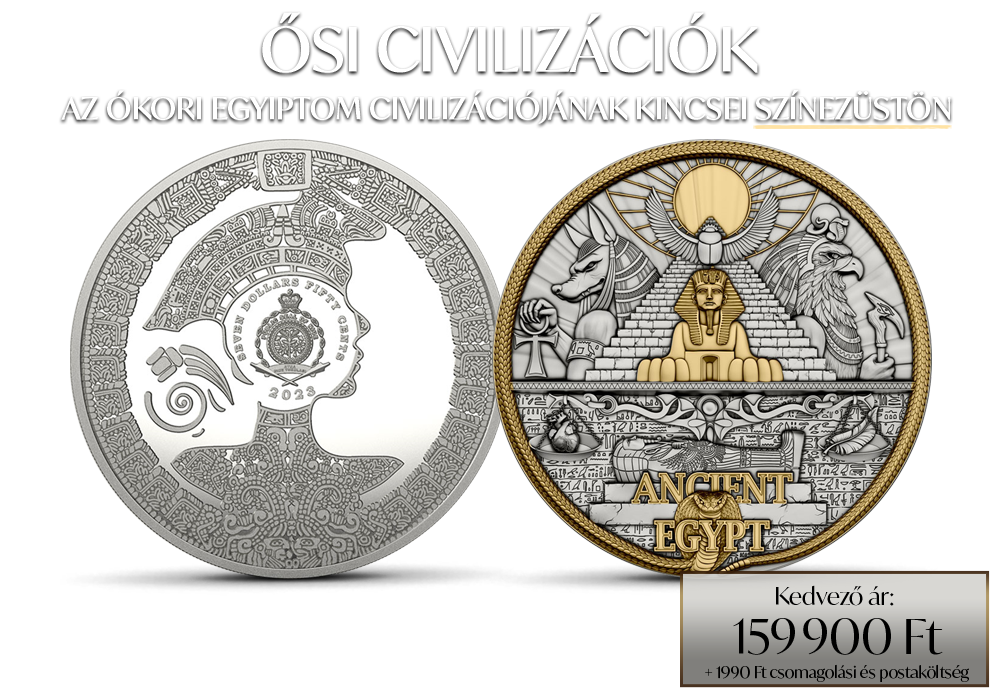 Az ókori Egyiptom civilizációjának kincsei színezüstön