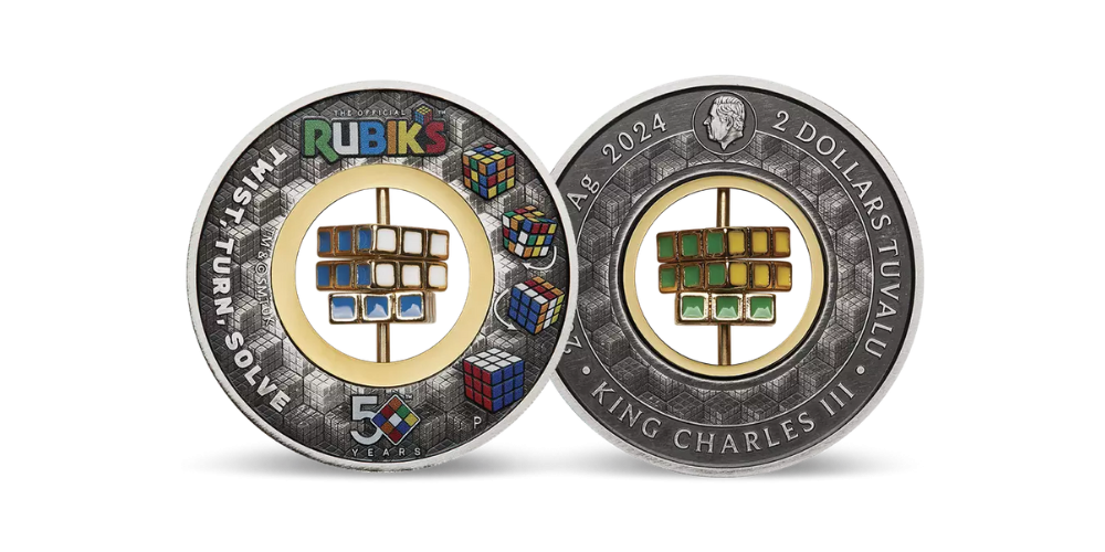 Magyar Éremkibocsátó Kft. -  Színezüst érme a Rubik kocka 50. évfordulójára