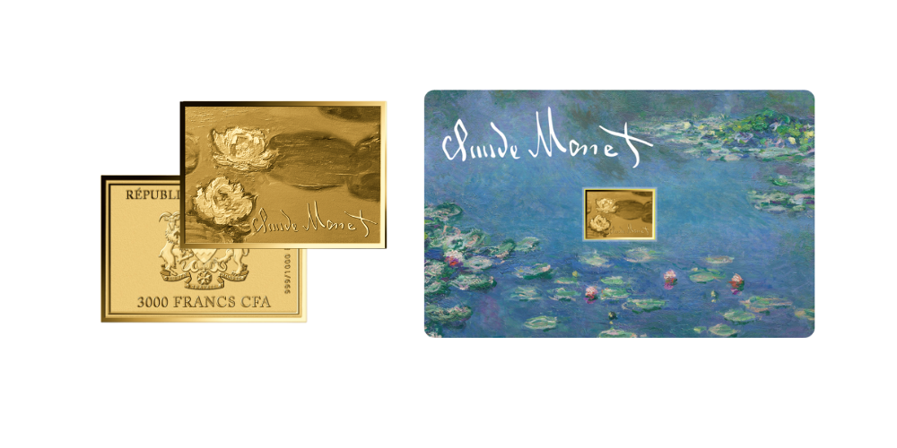 Magyar Éremkibocsátó Kft. -  Claude Monet tavirózsák festménye színaranyon