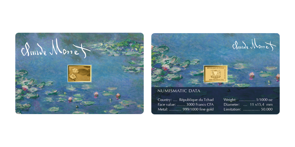 Magyar Éremkibocsátó Kft. -  Claude Monet tavirózsák festménye színaranyon