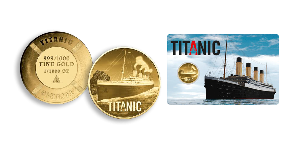 Magyar Éremkibocsátó Kft. - Titanic színarany érem éremtartó kártyában