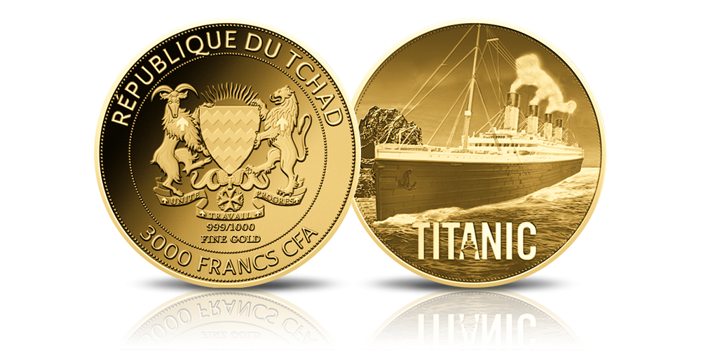 Magyar Éremkibocsátó Kft. - Titanic színarany érme érmetartó kártyában 