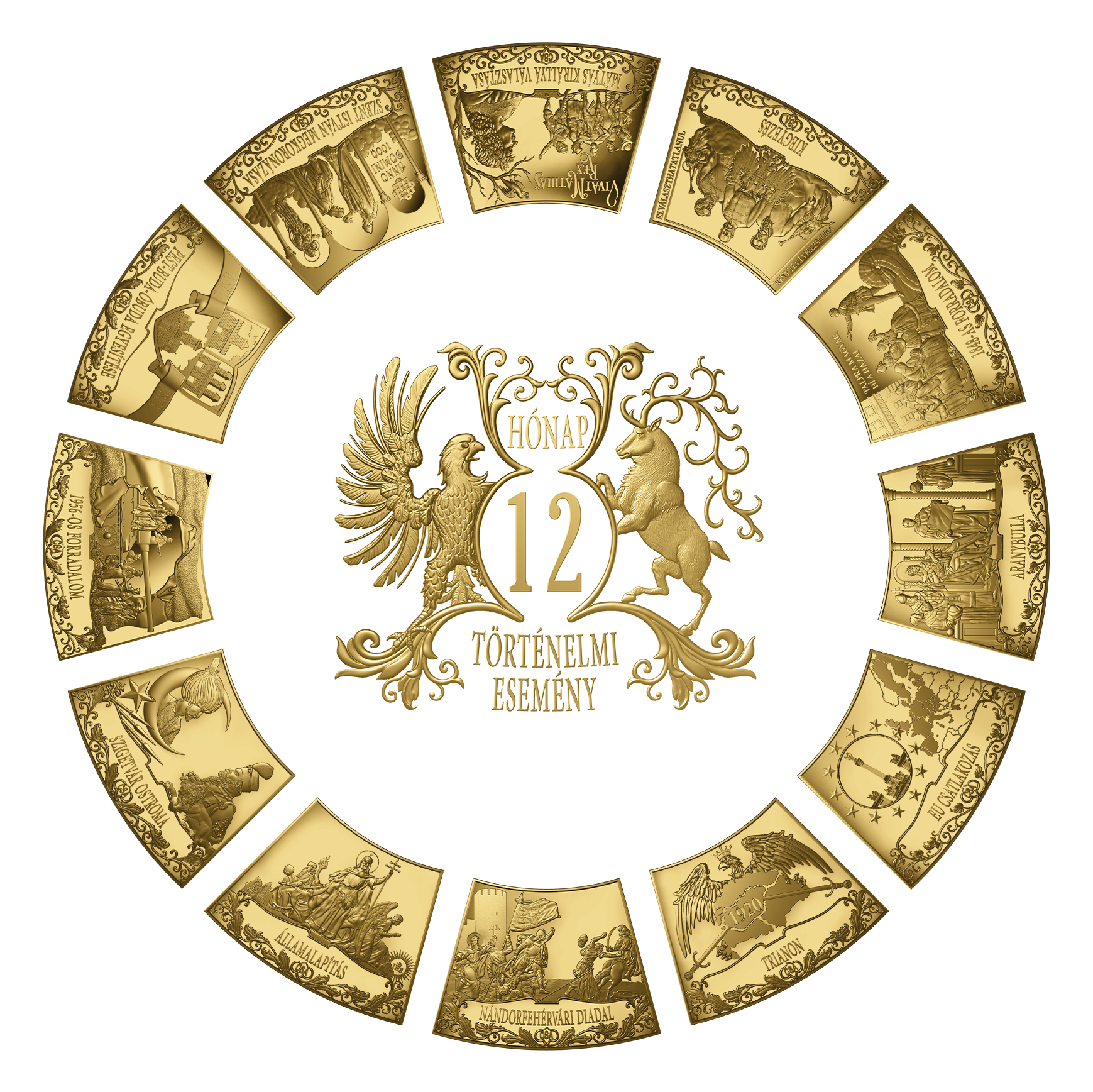  Magyar Éremkibocsátó Kft. - 12 hónap - 12 történelmi esemény