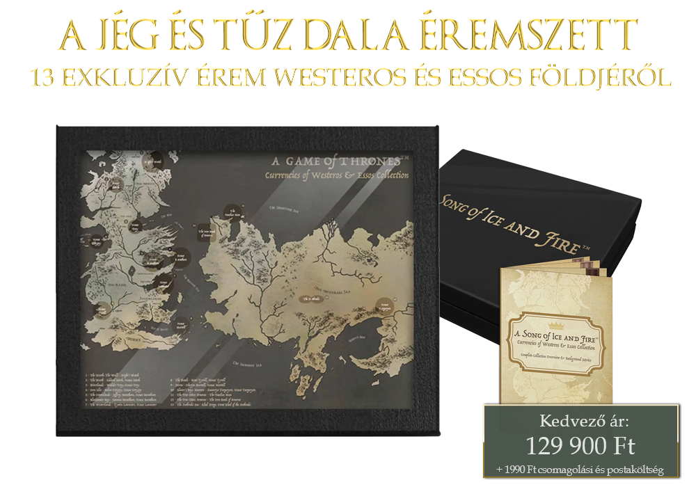 Trónok Harca - A jég és tűz dala 13 érem Westerosból és Essosból