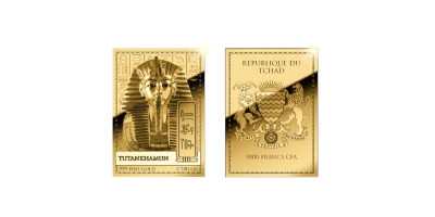 Ókori egyiptom uralkodók  - Tutanhamon fáraó színarany érme