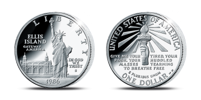 Ezüst USA dollárok - Szabadság-szobor ezüst dollár