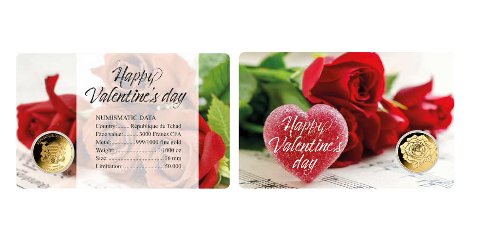 Magyar Éremkibocsátó Kft. - Színarany  rózsa érme Valentin napra