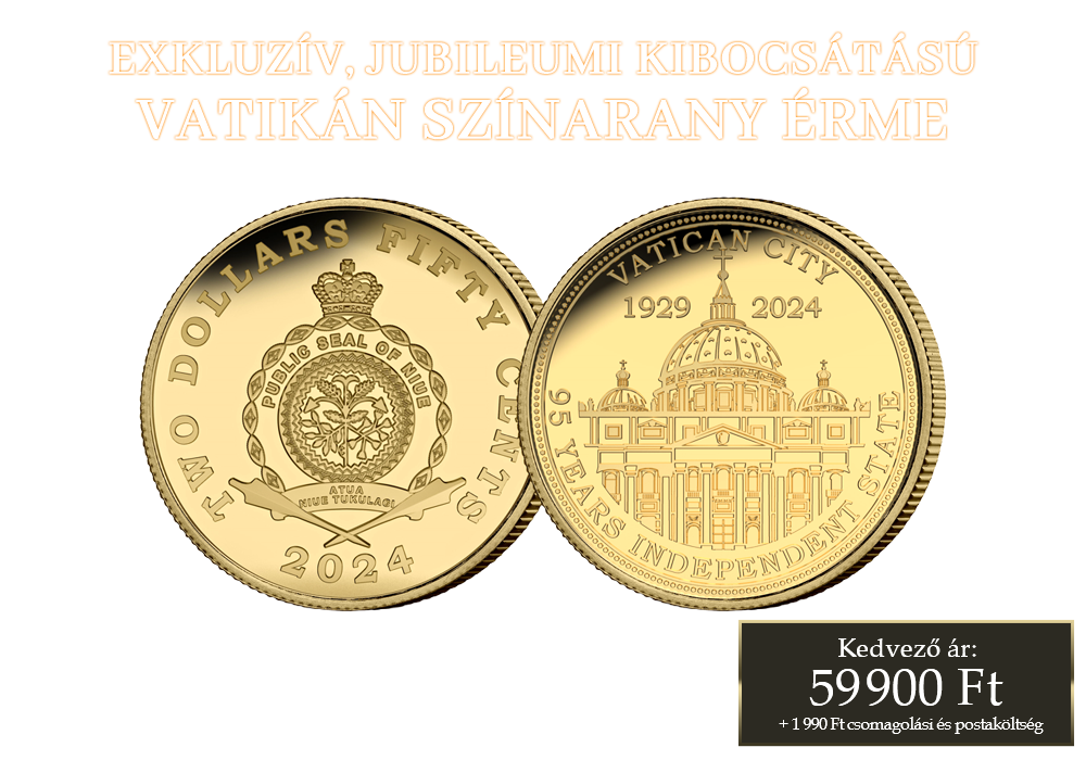 Exkluz&iacute;v, jubileumi kibocs&aacute;t&aacute;s&uacute; Vatik&aacute;n sz&iacute;narany &eacute;rme