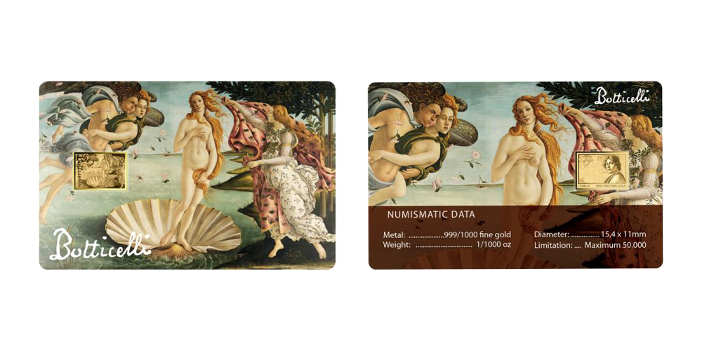 Magyar Éremkibocsátó Kft. -   Vénusz születése, Boticelli festménye színaranyon