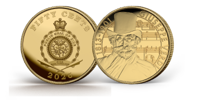 Giuseppe Verdi Színarany érme