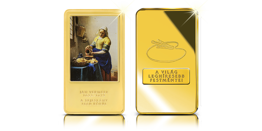 Magyar Éremkibocsátó - A világhírű Vermeer festmény színarannyal bevont rúdon