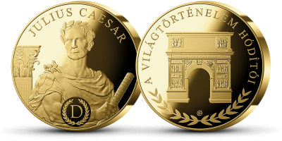 A világtörténelem hódítói - Julius Caesar emlékérem