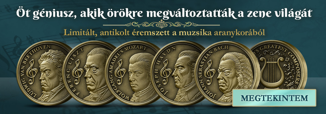 A zenetörténelem nagyjai éremszett